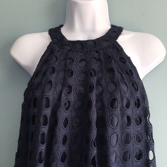 Romeo & Juliet Couture Navy Eyelet Dress S - Picture 4 of 6